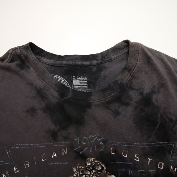 Affliction T-Shirt Mens XL 42" Chest Dye Motors Wings Skull Engine Y2K Moto - Picture 5 of 10